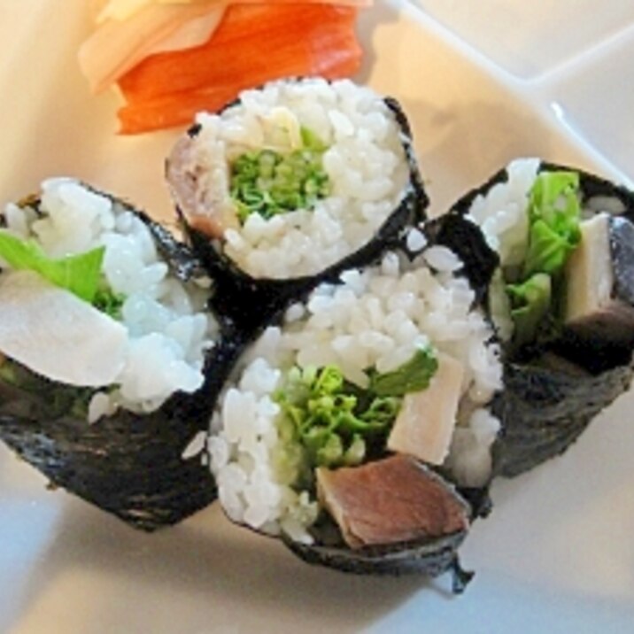 適当…〆サバと水菜の巻き寿司